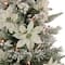 3ft. Pre-Lit Frosted Colonial Poinsettia Artificial Christmas Tree, Clear Lights